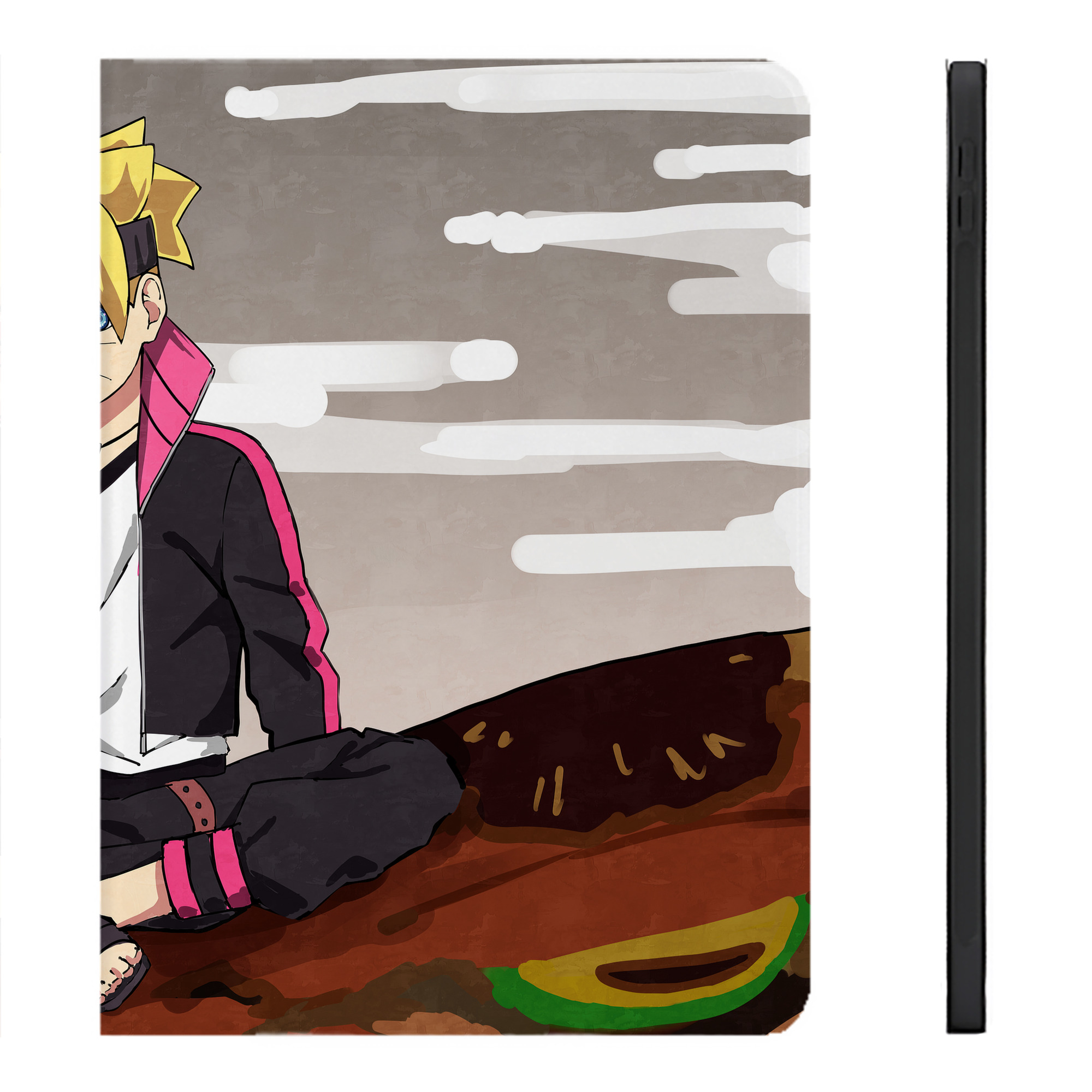 （画像用） NARUTO -ナルト- NARUTO -ナルト- 疾風伝 IPadケース ペンホルダー付き ブックスタイルデザイン